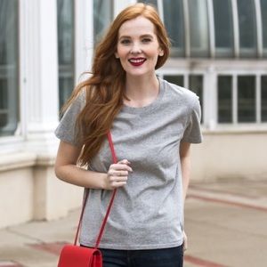 Tradlands Catt Tee in Heather Grey